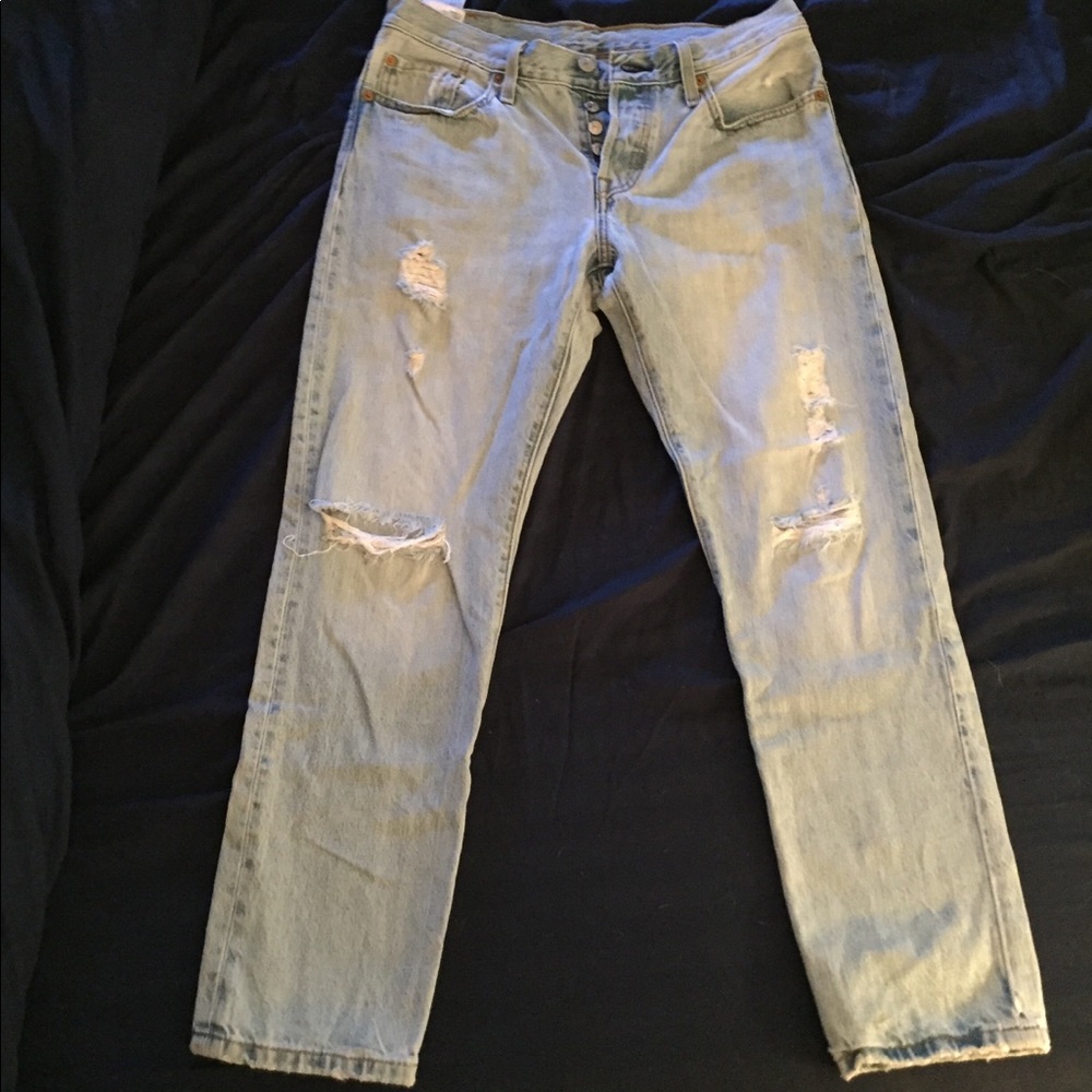 Levi 501 buttonfly Mom jeans - lightwash